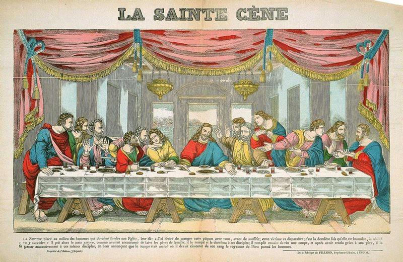 LA SAINTE CENE (titre inscrit), Léonard de Vinci