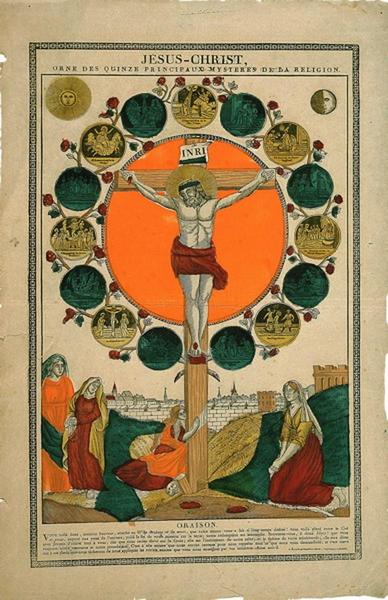 JESUS-CHRIST, / ORNE DES QUINZE PRINCIPAUX MYSTERES DE LA RELIGION. (titre inscrit)_0