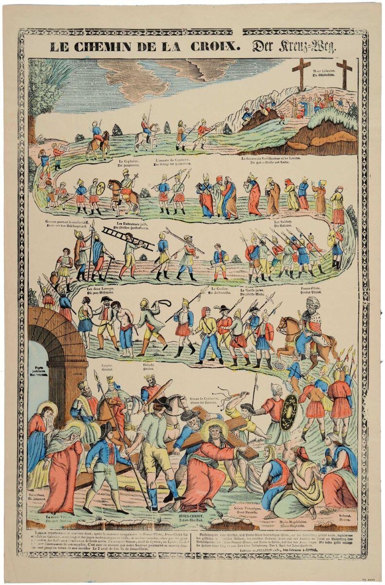 LE CHEMIN DE LA CROIX. Der Kreuz Weg. (titre inscrit, fr., all.), François Georgin, 1824 dépôt légal