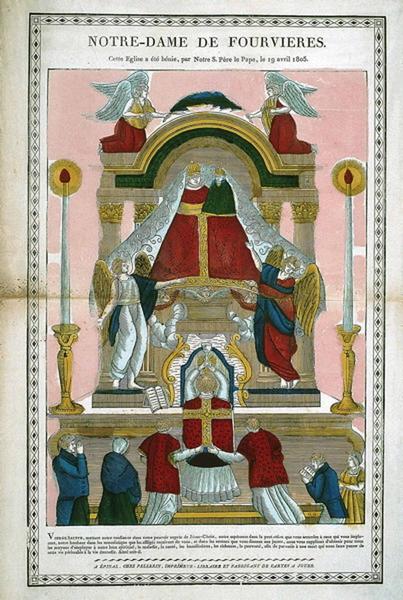 NOTRE-DAME DE FOURVIERES. (titre inscrit), François Georgin, 1820,1830 vers