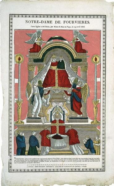 NOTRE-DAME DE FOURVIERES. (titre inscrit), François Georgin, 1820,1830 vers