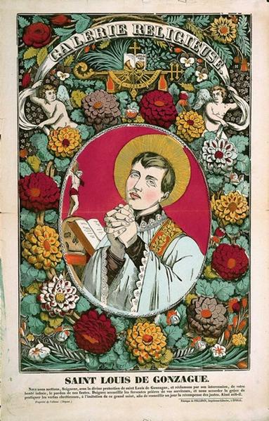GALERIE RELIGIEUSE / SAINT LOUIS DE GONZAGUE. (titre inscrit)_0