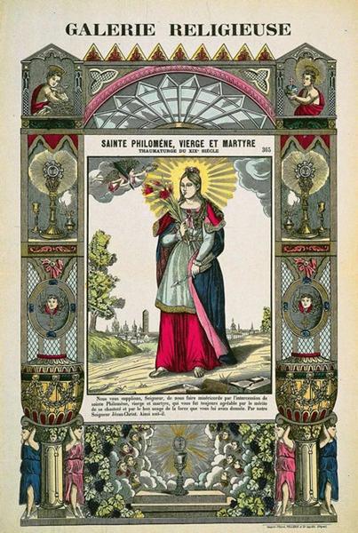 GALERIE RELIGIEUSE / SAINTE PHILOMENE, VIERGE ET MARTYRE / THAUMATURGE.DU XIXe SIECLE 365 (titre inscrit)_0
