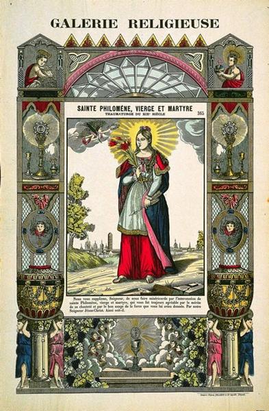 GALERIE RELIGIEUSE / SAINTE PHILOMENE, VIERGE ET MARTYRE / THAUMATURGE.DU XIXe SIECLE 365 (titre inscrit)_0