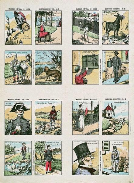IMAGERIE D'EPINAL, N° 1302 ; QUESTIONS-DEVINETTES : Gr. 5 ; Gr. 6 ; Gr. 7 ; Gr. 8 (titre inscrit)_0