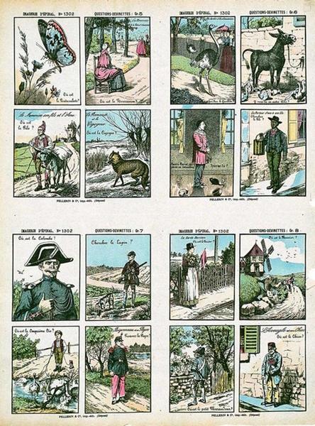 IMAGERIE D'EPINAL, N° 1302 ; QUESTIONS-DEVINETTES : Gr. 5 ; Gr. 6 ; Gr. 7 ; Gr. 8 (titre inscrit)_0