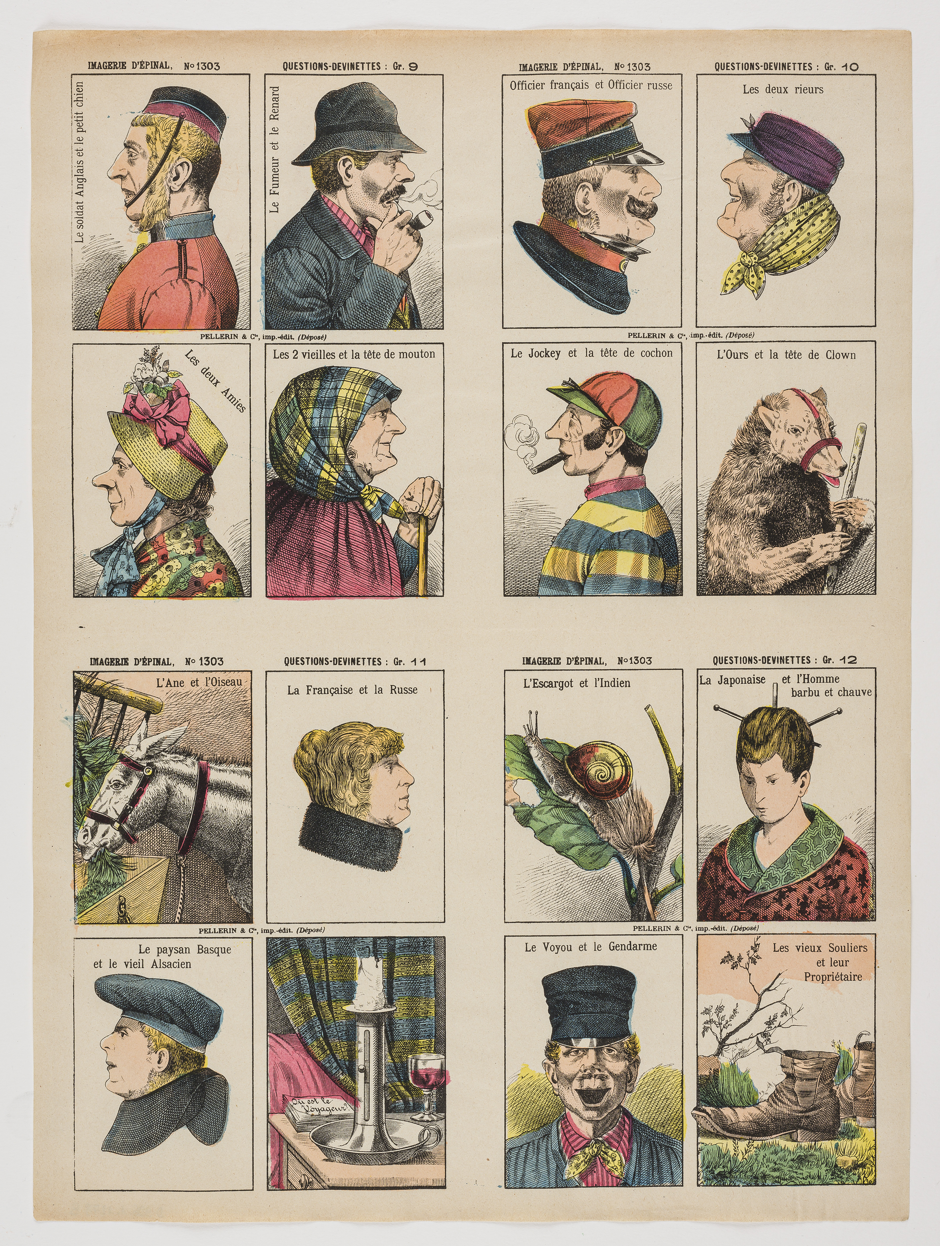 IMAGERIE D'EPINAL, N° 1303 ; QUESTIONS-DEVINETTES : Gr. 9 ; Gr.10 ; Gr.11 ; Gr. 12 (titre inscrit)_0