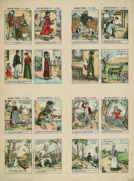 IMAGERIE D'EPINAL, N° 1308 ; QUESTIONS-DEVINETTES : Gr. 29 ; Gr. 30 ; Gr. 31 ; Gr. 32 (titre inscrit)_0