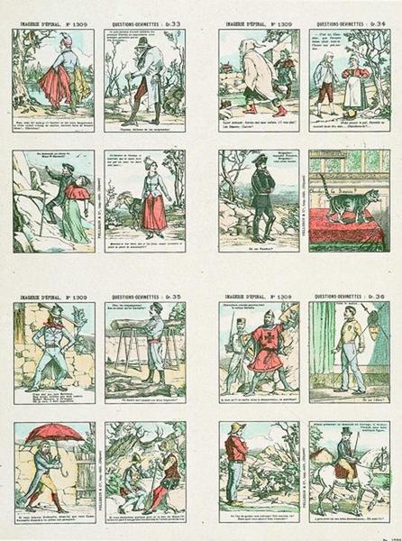 IMAGERIE D'EPINAL, N° 1309 ; QUESTIONS-DEVINETTES : Gr. 33 ; Gr. 34 ; Gr. 35 ; Gr. 36 (titre inscrit)_0