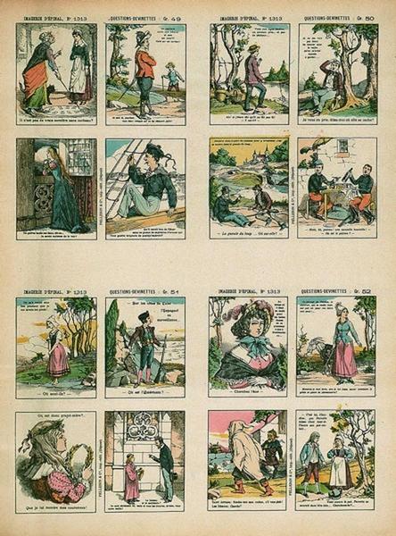 IMAGERIE D'EPINAL, N° 1313 ; QUESTIONS-DEVINETTES : Gr. 49 ; Gr. 50 ; Gr. 51 ; Gr. 52  (titre inscrit)_0