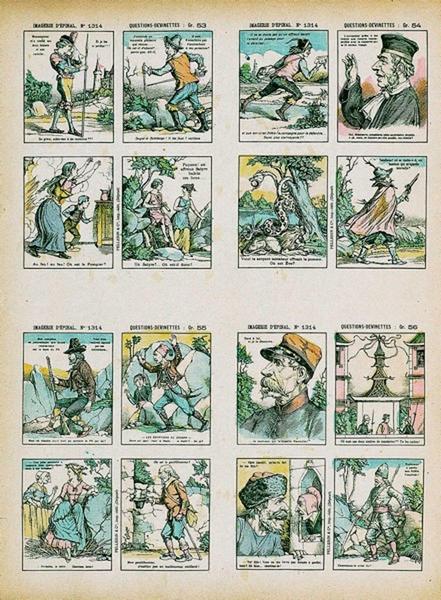 IMAGERIE D'EPINAL, N° 1314 ; QUESTIONS-DEVINETTES : Gr. 53 ; Gr. 54 ; Gr. 55 ; Gr. 56  (titre inscrit)_0