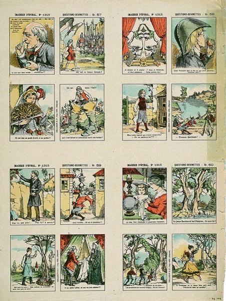 IMAGERIE D'EPINAL, N° 1315 ; QUESTIONS-DEVINETTES : Gr. 57 ; Gr. 58 ; Gr. 59 ; Gr. 60  (titre inscrit)_0