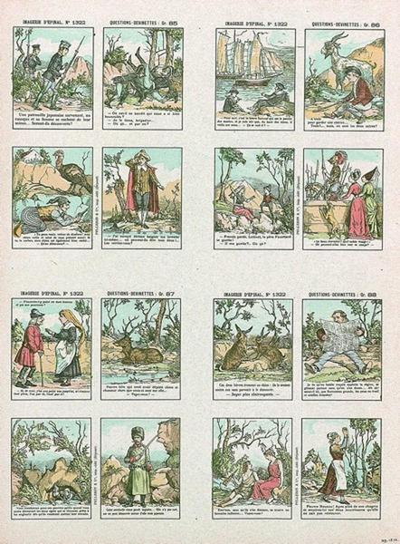 IMAGERIE D'EPINAL, N° 1322 ; QUESTIONS-DEVINETTES : Gr. 85 ; Gr. 86 ; Gr. 87 ; Gr. 88 (titre inscrit)_0