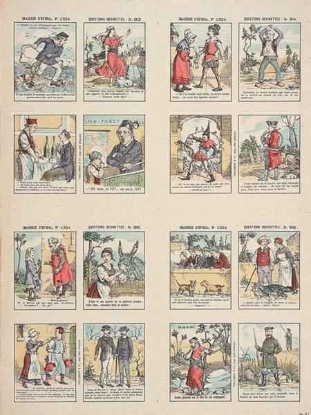IMAGERIE D'EPINAL, N° 1324 ; QUESTIONS-DEVINETTES : Gr. 93 ; Gr. 94 ; Gr. 95 ; Gr. 96 (titre inscrit)_0
