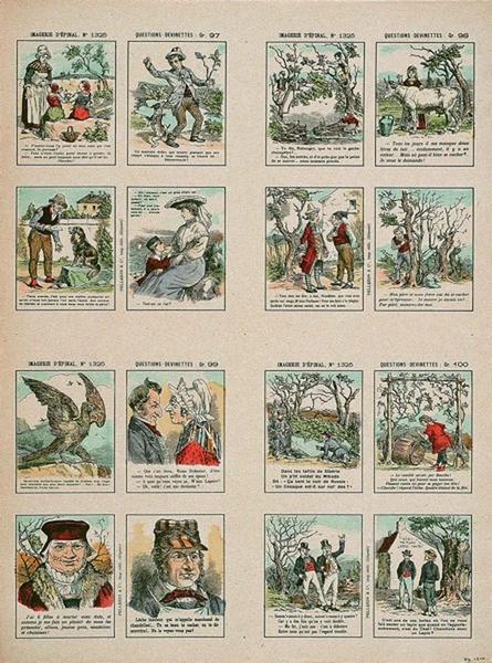 IMAGERIE D'EPINAL, N° 1325 ; QUESTIONS-DEVINETTES : Gr. 97 ; Gr. 98 ; Gr. 99 ; Gr. 100 (titre inscrit)_0