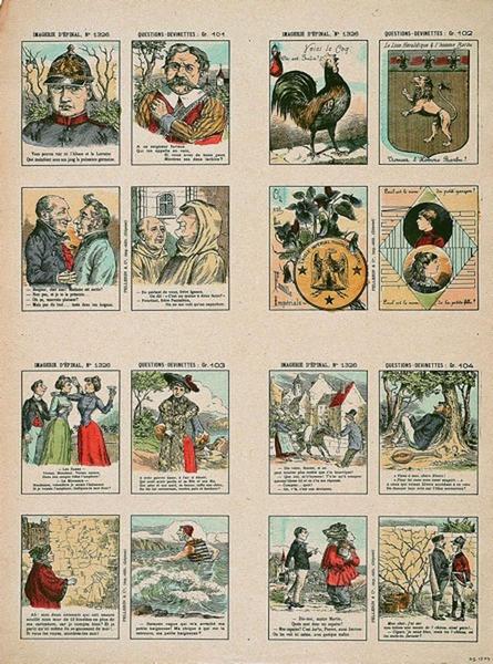 IMAGERIE D'EPINAL, N° 1326 ; QUESTIONS-DEVINETTES : Gr. 101 ; Gr. 102 ; Gr. 103 ; Gr. 104 (titre inscrit)_0