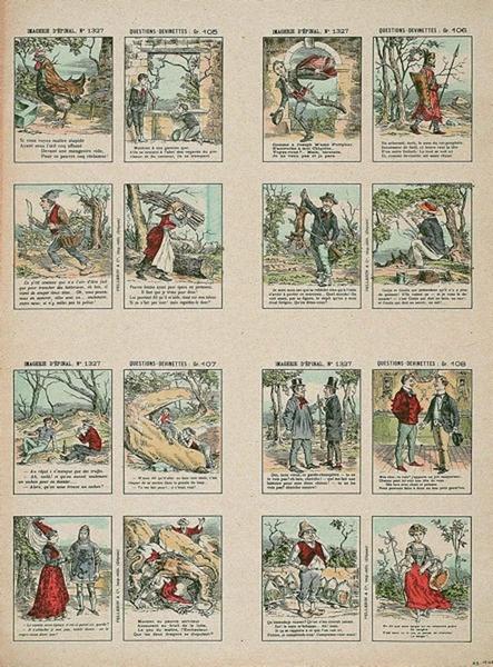 IMAGERIE D'EPINAL, N° 1327 ; QUESTIONS-DEVINETTES : Gr. 105 ; Gr. 106 ; Gr. 107 ; Gr. 108 (titre inscrit)_0