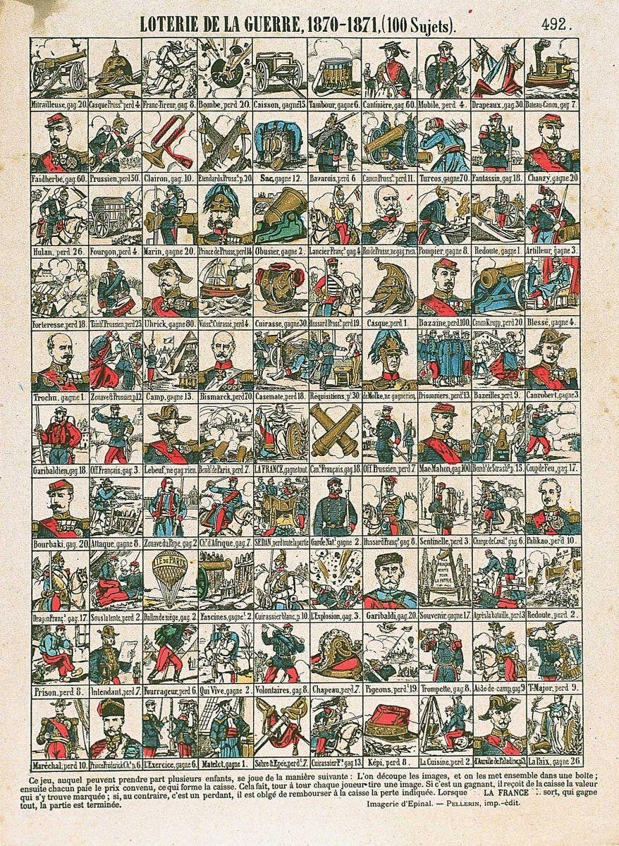 LOTERIE DE LA GUERRE, 1870-1871, (100 Sujets) 492. (titre inscrit)_0