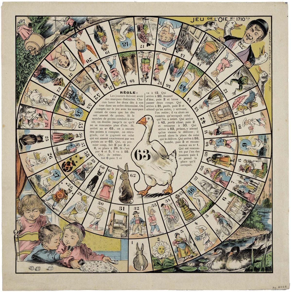 JEU DE L'OIE N°1710 bis (titre inscrit), 1905 dépôt légal