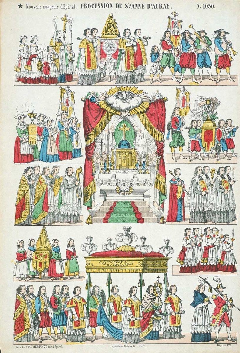 PROCESSION DE Ste. ANNE D'AURAY. N°.1050. (titre inscrit), Olivier-Pinot, 1875-1888
