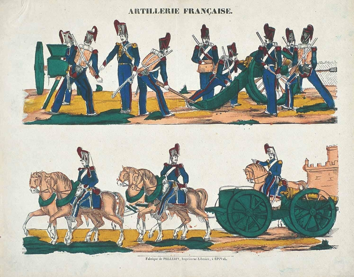 ARTILLERIE FRANCAISE. (titre inscrit), Pellerin, 1840 vers