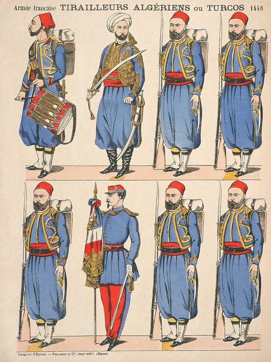 Armée française. TIRAILLEURS ALGÉRIENS ou TURCOS 1448 (titre inscrit)_0