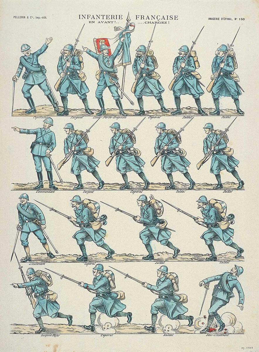 INFANTERIE FRANÇAISE / EN AVANT ! ... CHARGEZ ! (titre inscrit), Louis Georges Albert Morinet, 1916