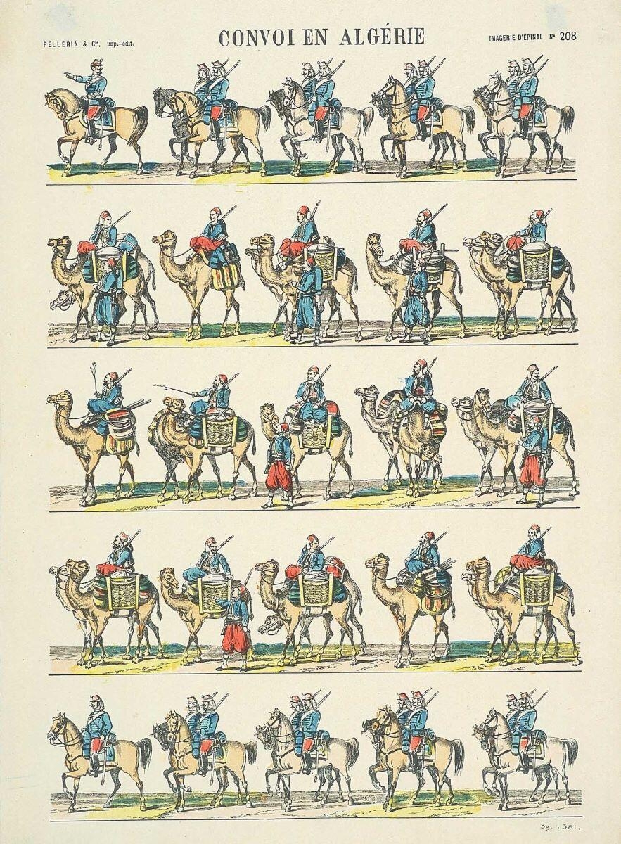 CONVOI EN ALGÉRIE (titre inscrit), Pellerin & Cie, 1888 après