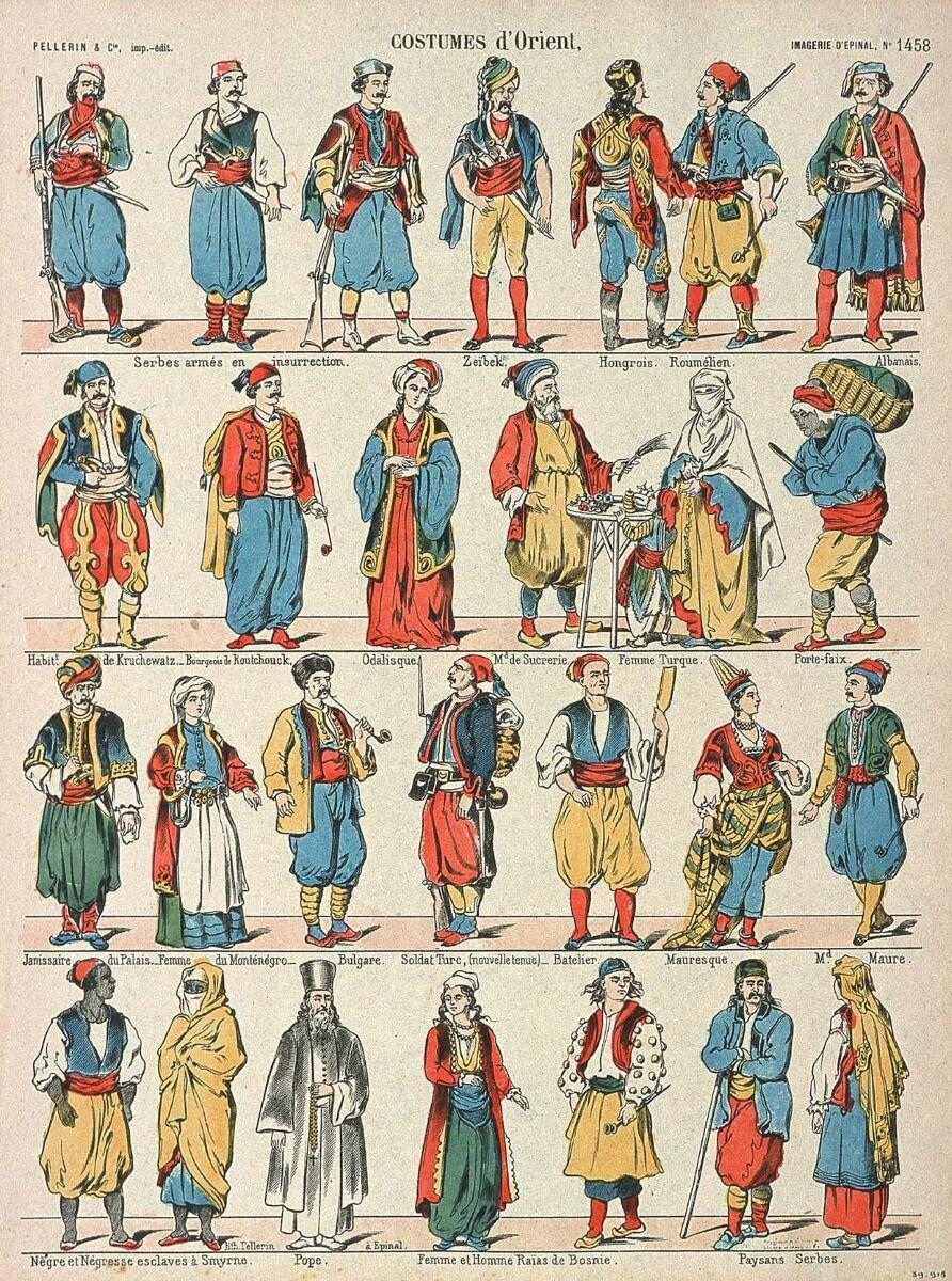 COSTUMES d'Orient, (titre inscrit), Pellerin & Cie, 1er quart 20e siècle