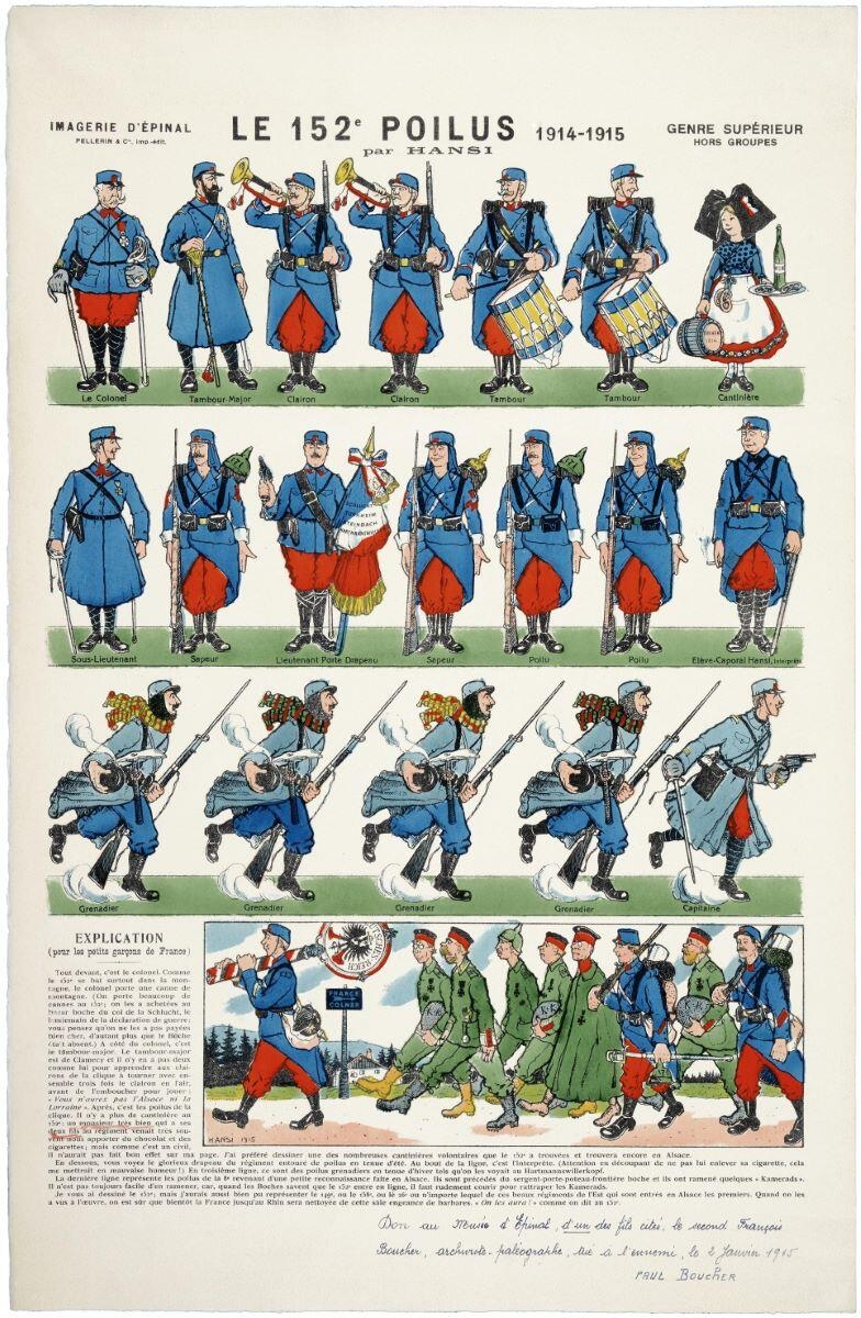 LE 152e POILUS 1914-1915 / par HANSI (titre inscrit), Hansi, 1915 dépôt légal