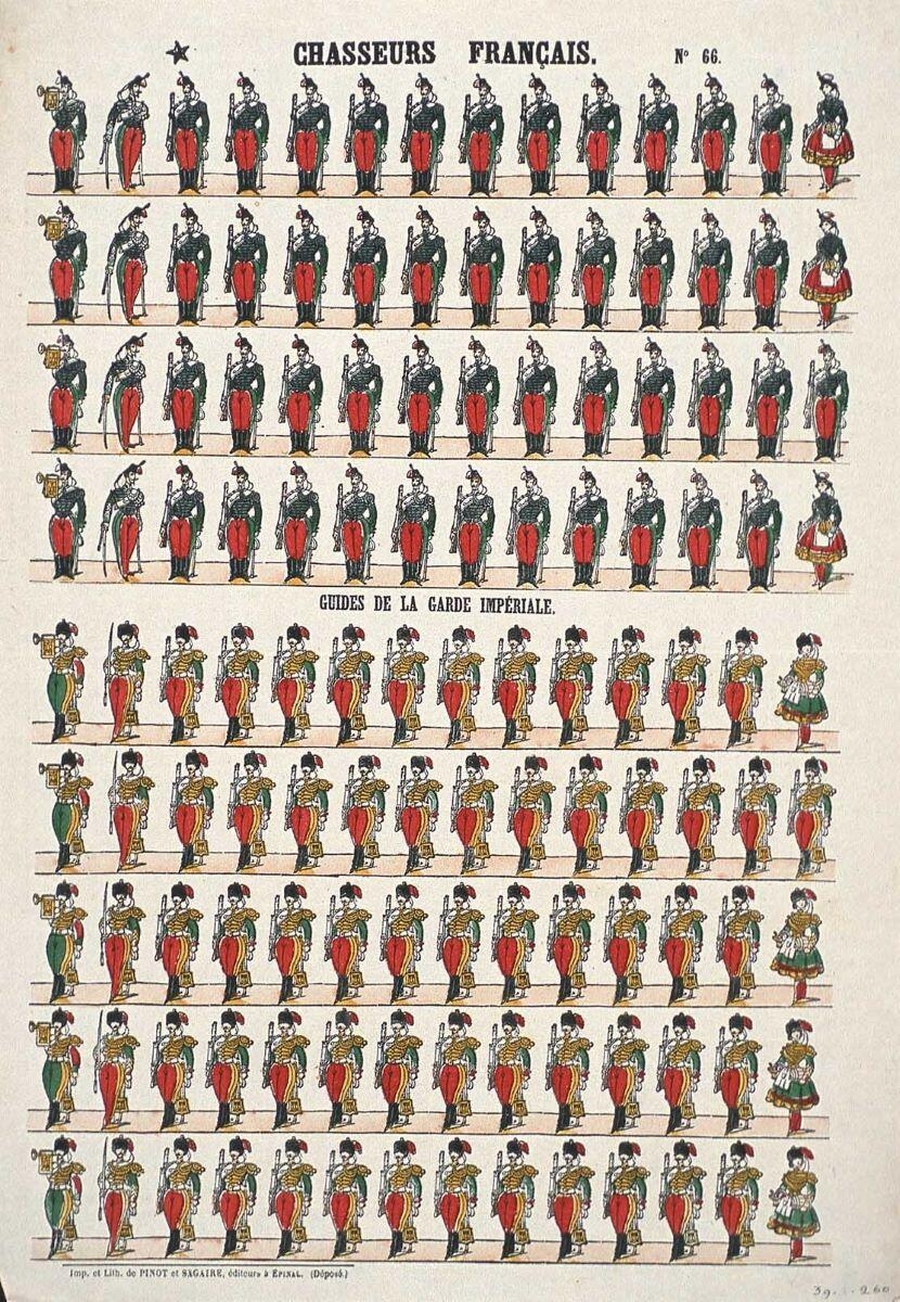 CHASSEURS FRANCAIS. / GUIDES DE LA GARDE IMPERIALE. N°.66. (titre inscrit)_0