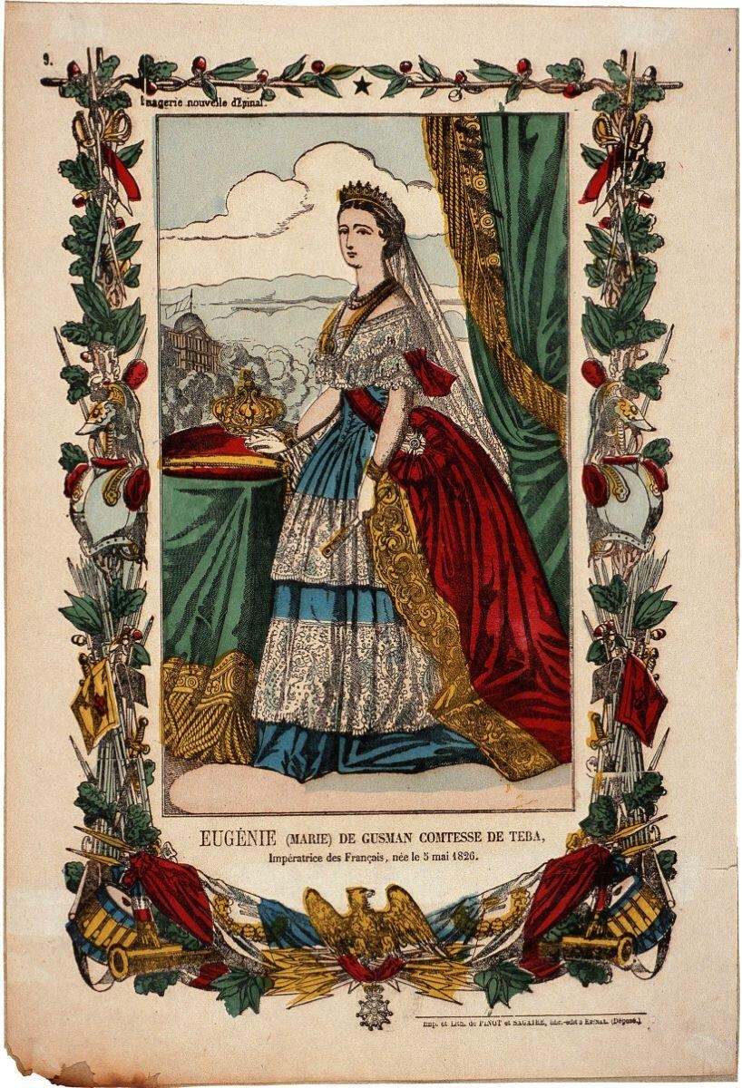EUGENIE (MARIE) DE GUSMAN COMTESSE DE TEBA, / Impératrice des Français, née le 5 mai 1826. 9. (titre inscrit), Franz Xaver Winterhalter, 1863 dépôt légal