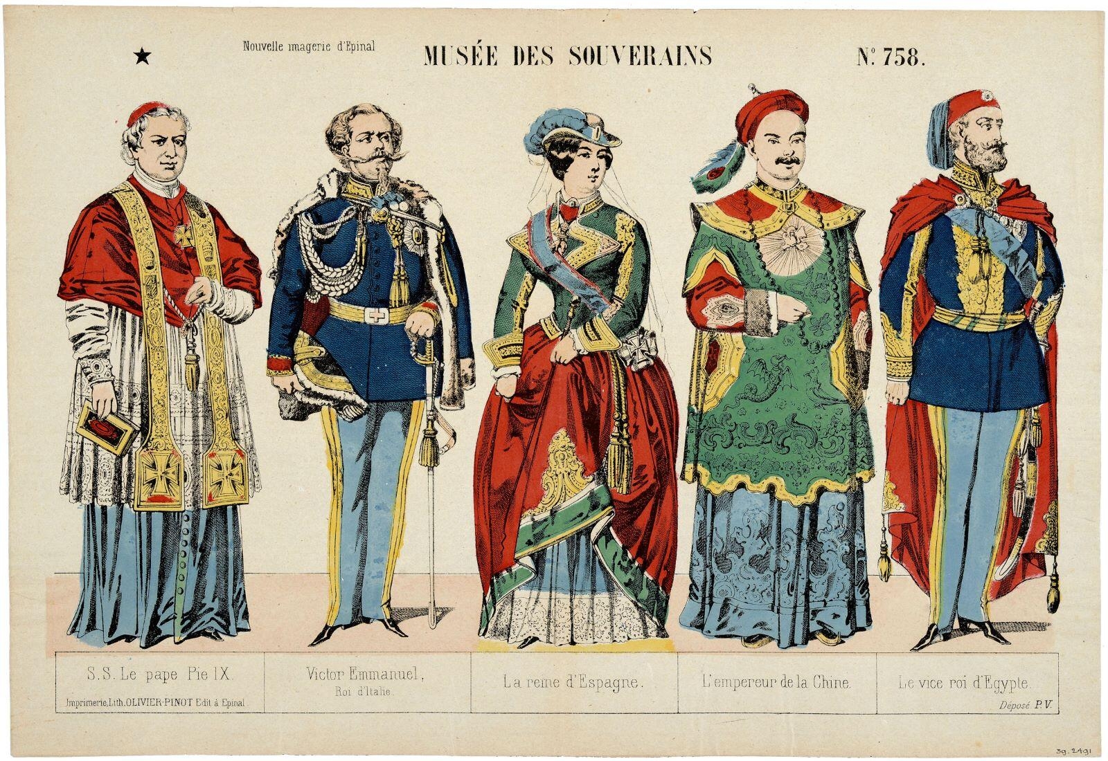 MUSEE DES SOUVERAINS. N°758. (titre inscrit), Disdéri, 1875-1888