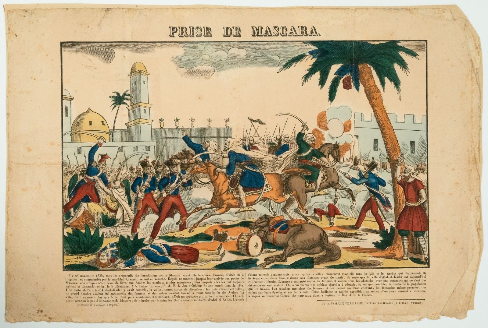 PRISE DE MASCARA. (titre inscrit), Pellerin, 1836 dépôt légal