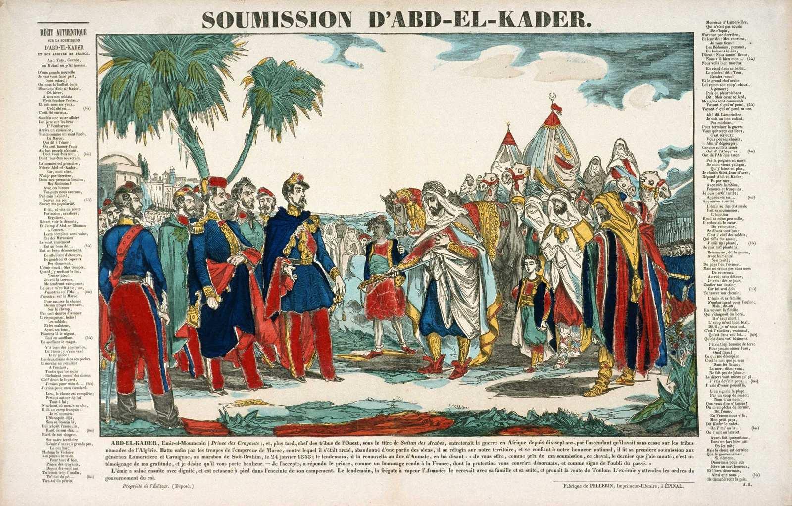 SOUMISSION D'ABD-EL-KADER. (titre inscrit), Jean-Baptiste Vanson, 1848