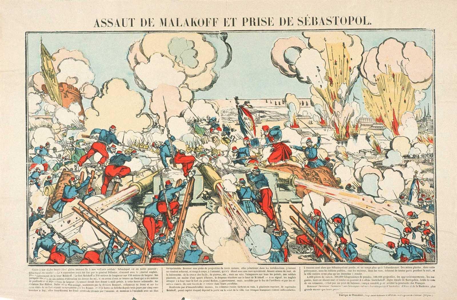 ASSAUT DE MALAKOFF ET PRISE DE SÉBASTOPOL. (titre inscrit), 1855
