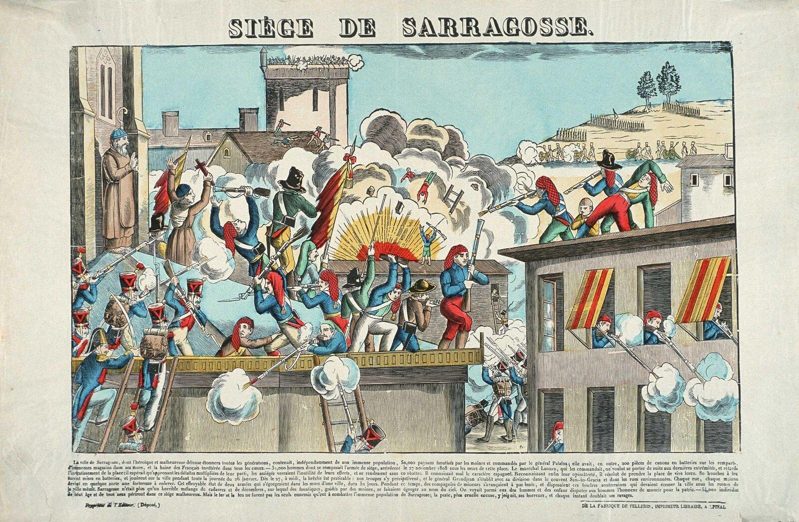 SIÈGE DE SARRAGOSSE. (titre inscrit), Pellerin, 1835 dépôt légal