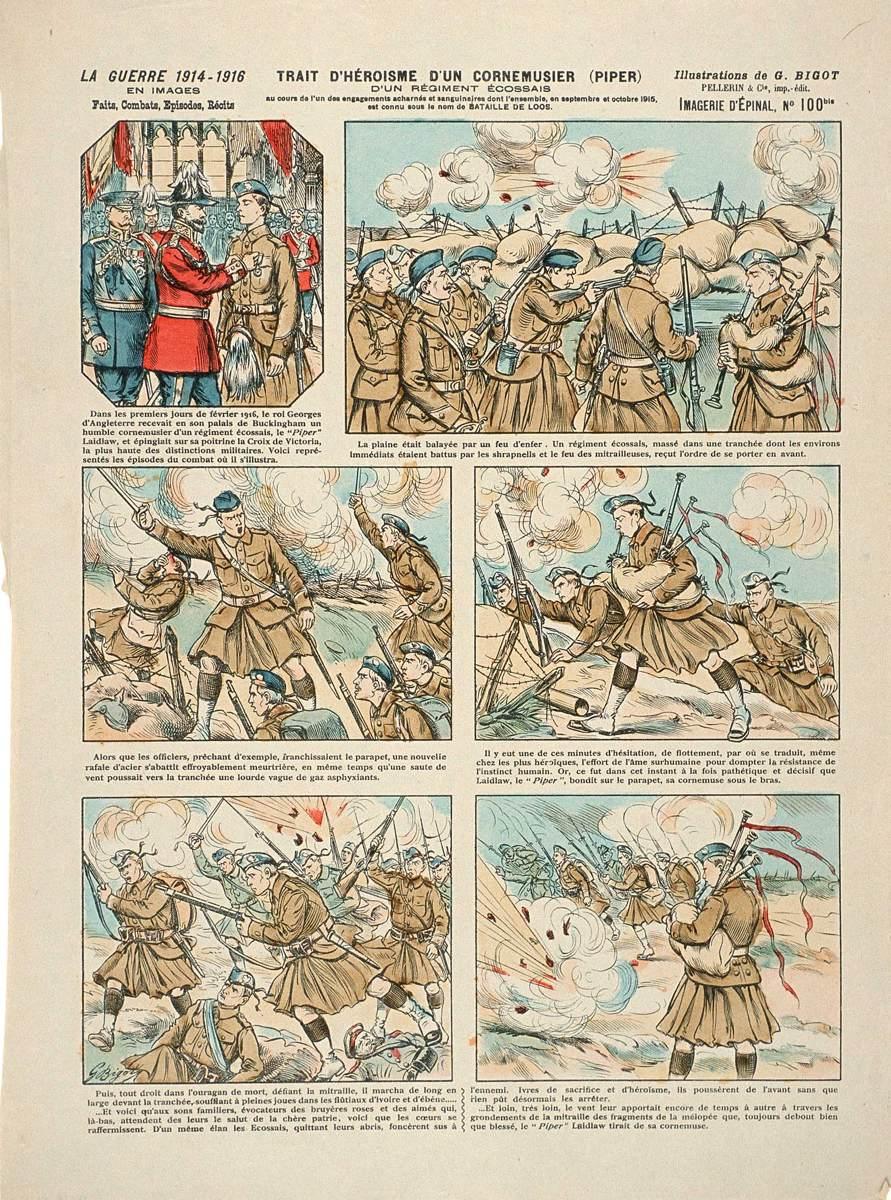 TRAIT D'HÉROISME D'UN CORNEMUSIER (PIPER) / D'UN RÉGIMENT ÉCOSSAIS (titre inscrit)_0