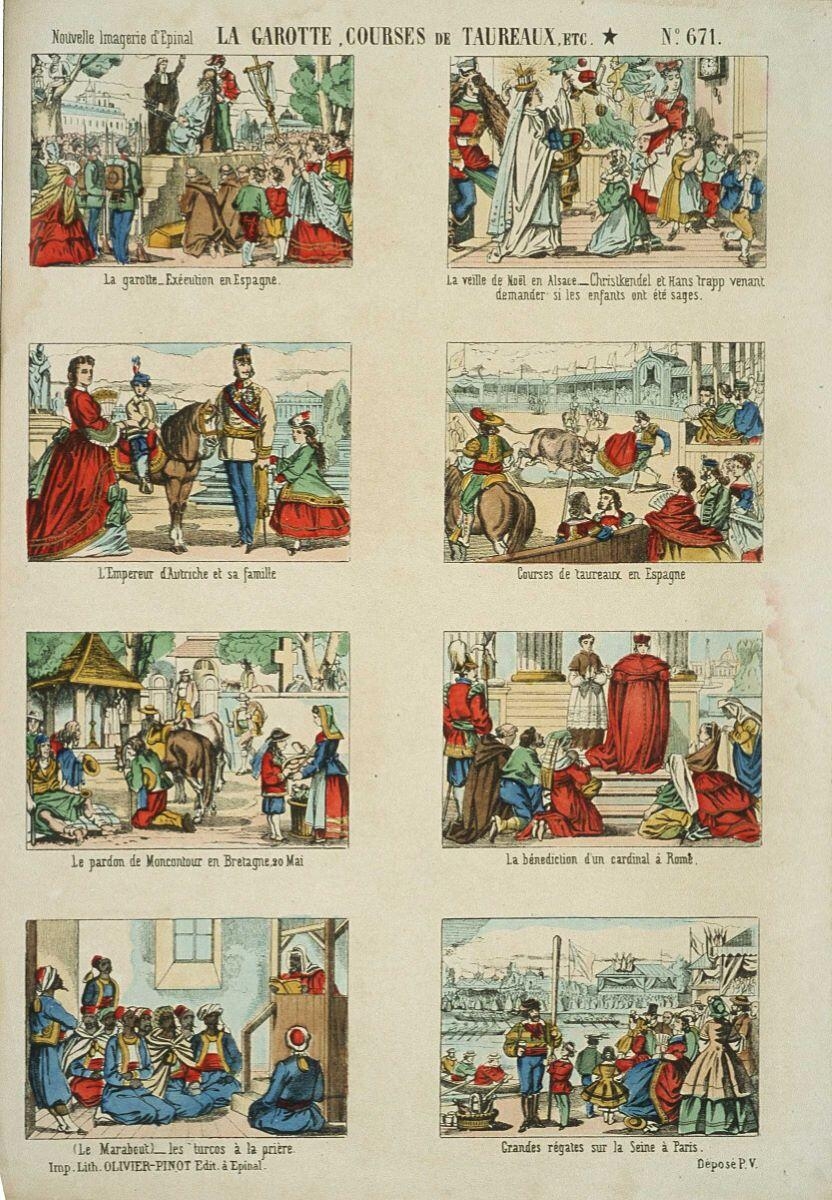 LA GAROTTE, COURSES DE TAUREAUX, ETC. N°.671. (titre inscrit), Olivier-Pinot, 1875-1888