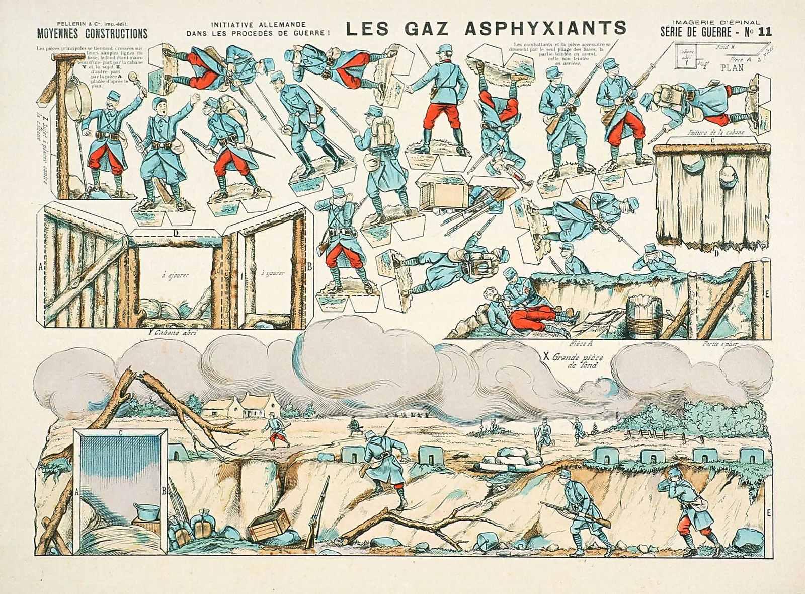 LES GAZ ASPHYXIANTS (titre inscrit), Louis Georges Albert Morinet, 1915