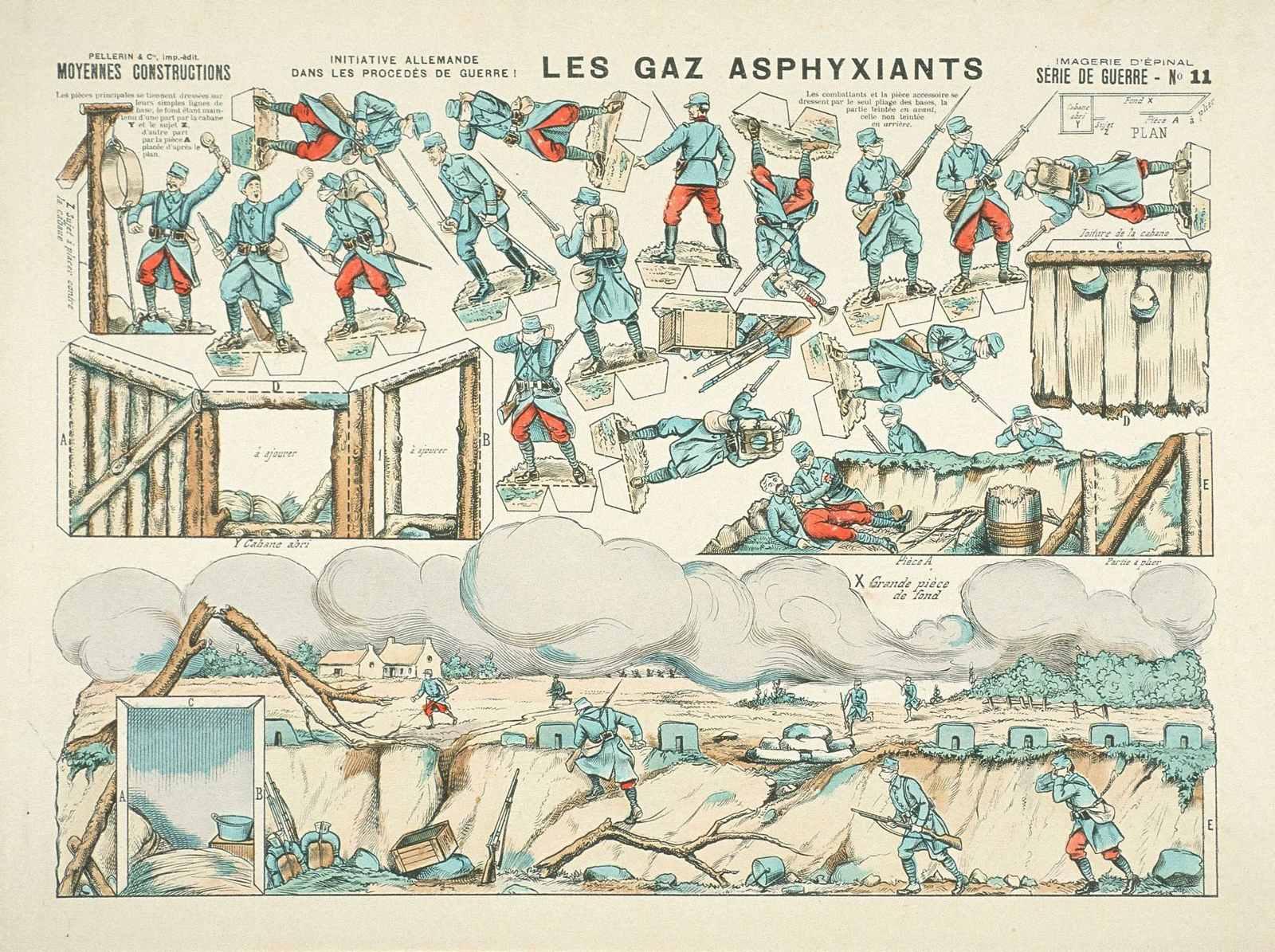 LES GAZ ASPHYXIANTS (titre inscrit), Louis Georges Albert Morinet, 1915