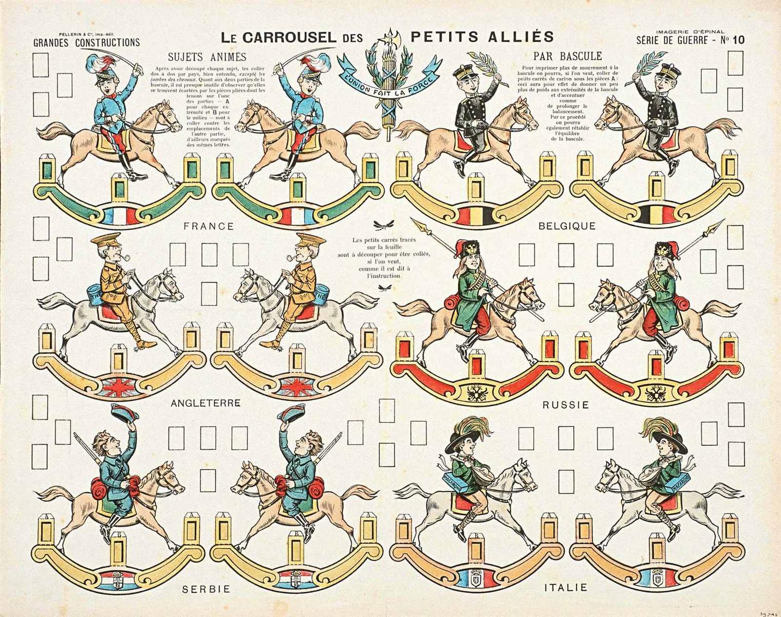 LE CARROUSEL DES PETITS ALLIÉS (titre inscrit), Louis Georges Albert Morinet, 1915