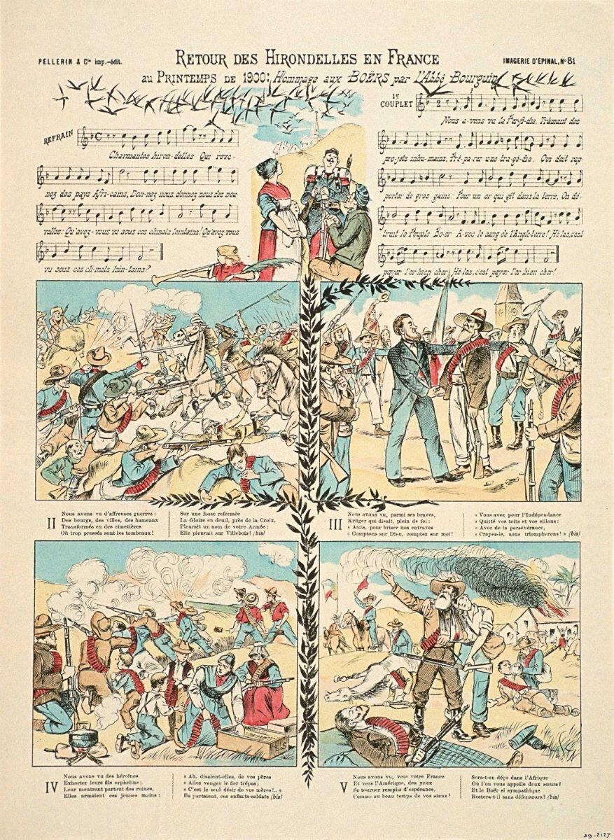 RETOUR DES HIRONDELLES EN FRANCE / au PRINTEMPS DE 1900 : Hommage aux BOERS par l'Abbé Bourguin (titre inscrit)_0