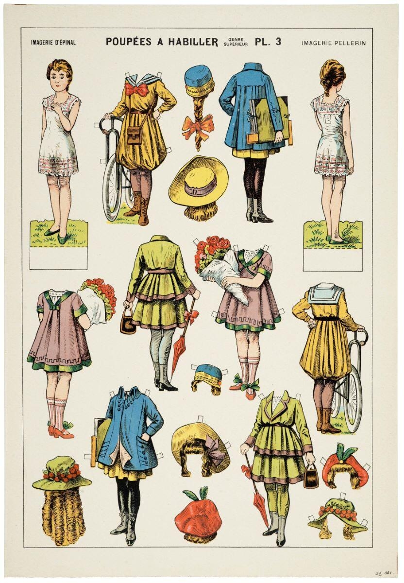 POUPÉES A HABILLER / GENRE SUPÉRIEUR PL. 3 (titre inscrit), Alfred Chauffour, 1922 dépôt légal