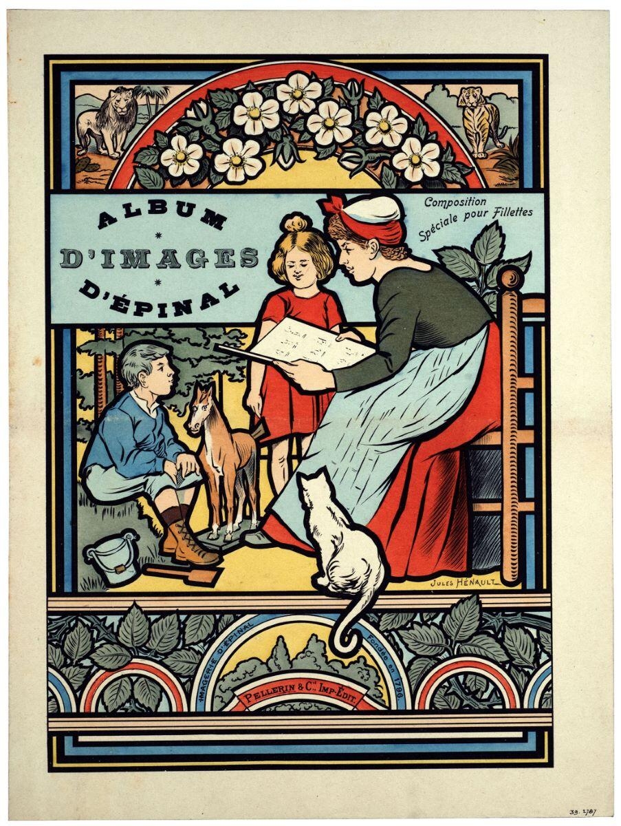 ALBUM D'IMAGES D'EPINAL / Composition Spéciale pour Fillettes (titre inscrit), Jules Hénault, 1912 avant