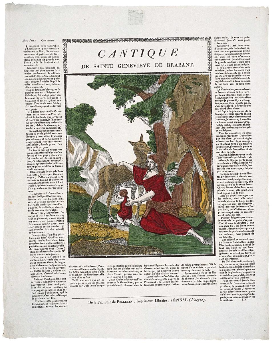 CANTIQUE / DE SAINTE GENEVIEVE DE BRABANT. (titre inscrit), François Georgin, 1822