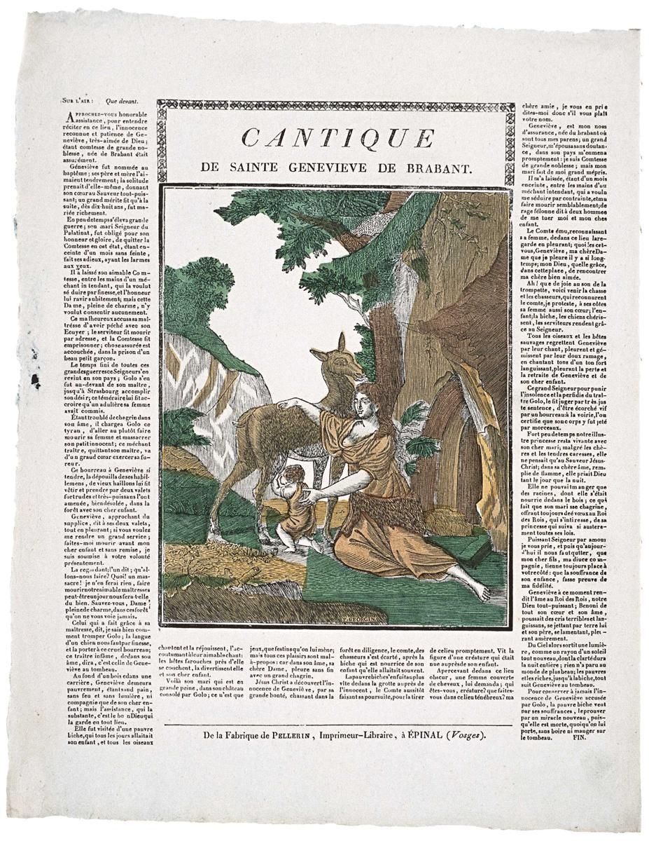 CANTIQUE / DE SAINTE GENEVIEVE DE BRABANT. (titre inscrit), François Georgin, 1822