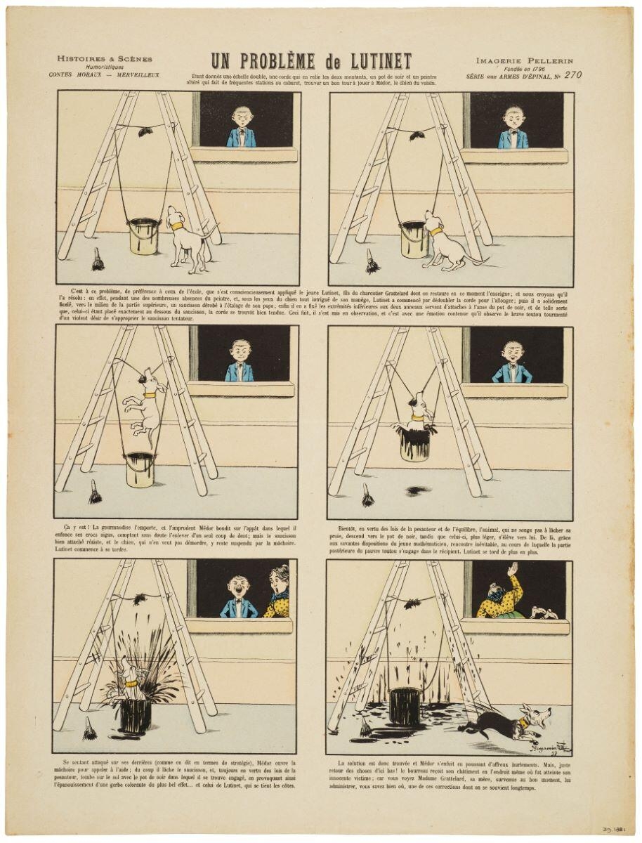 UN PROBLÈME de LUTINET (titre inscrit), Benjamin Rabier, 1899 vers
