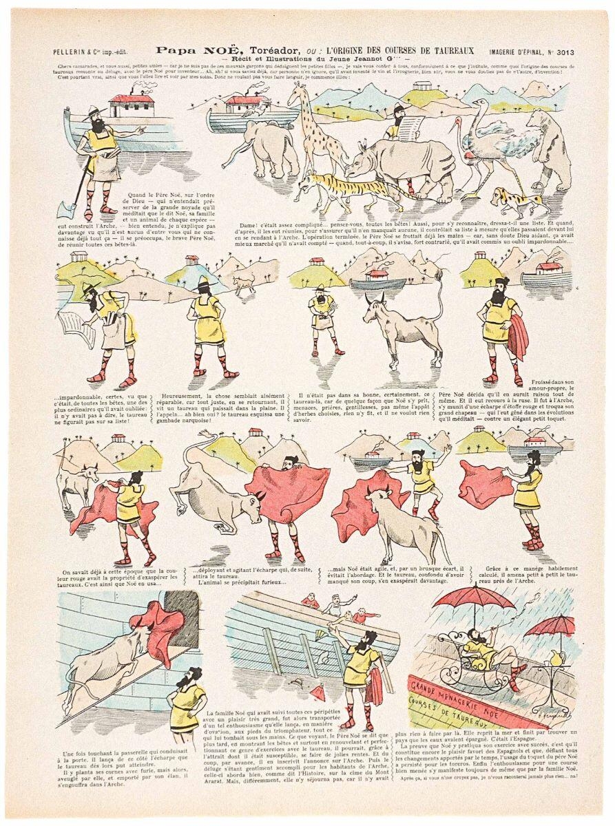 Papa NOE, Toréodor, ou L'ORIGINE DES COURSES DE TAUREAUX (titre inscrit), Henry Hennault, 1902 dépôt légal