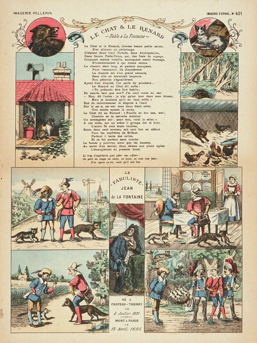 LE CHAT & LE RENARD / Fable de la Fontaine (titre inscrit)_0